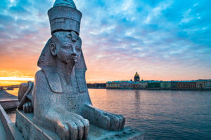 Saint-Petersburg. Russia. Sphinxes on the University embankment.